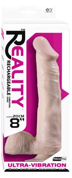 8" Vibrating Cock + Balls