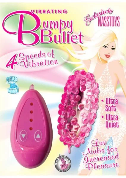 Vibrating Bumpy Bullet 4 Speed Waterproof 3 Inch Pink