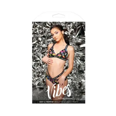 Fantasy Lingerie Vibes Why U Trippin Bralette Cheeky Panty