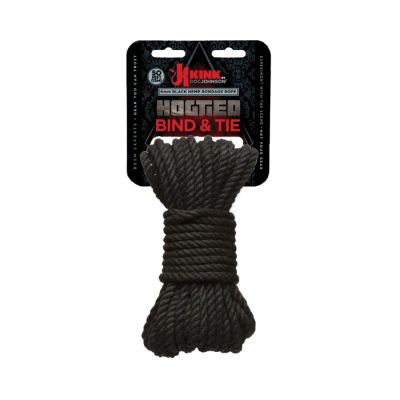 Kink Hogtied Bind Tie 6mm Hemp Bondage Rope 50 Feet Black