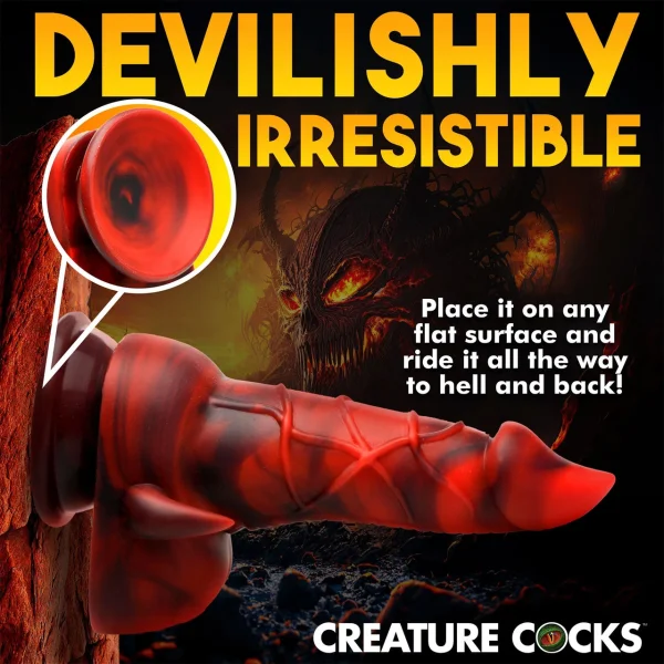 Horny Devil Demon 7" Silicone Suction Cup Dildo With Balls By Creature Cocks
