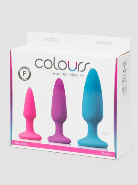 Multi-Coloured Tapered Silicone Butt Plug Set (3-Piece) — image 6 of 6