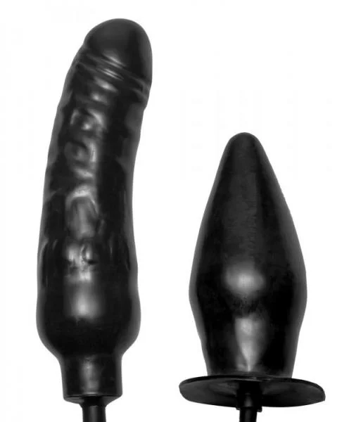 Deuce Double Penetration Inflatable Dildo And Anal Plug