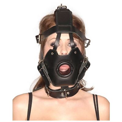 Strict Leather Premium Muzzle With Open Mouth Gag