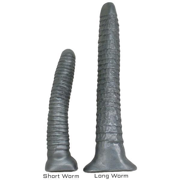 SquarePegToys® Worm - Long Anal Toy in SuperSoft Bronze Silicone