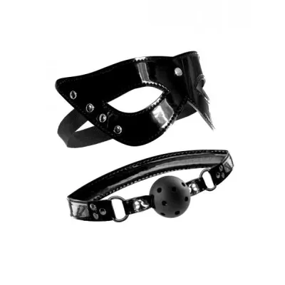 Masquerade Mask Ball Gag Black