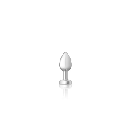 Cheeky Charms Silver Metal Butt Plug Light Up Medium