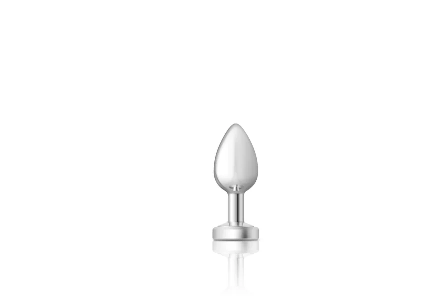 Cheeky Charms - Silver Metal Butt Plug - Light Up - Medium