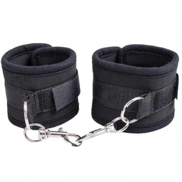 Bondara Black Soft Velcro Wrist Cuffs