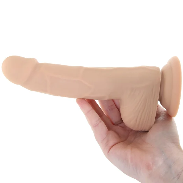 Silicone Studs Realistic 6" Suction Cup Dildo - Vanilla