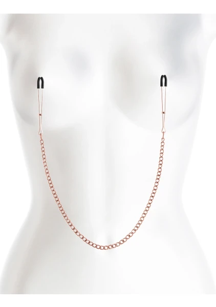 Bound Adjustable DC3 Tweezer Nipple Clamps by NS Novelties - Rose Gold