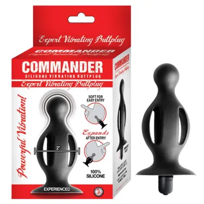 Commander Expert Vibrating Buttplug Black