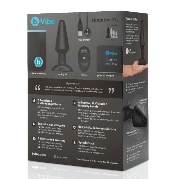 b-Vibe Vibrating Rimming Anal Plug XL — image 14 of 19