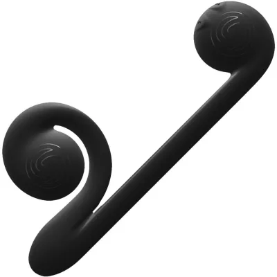 Snail Vibe Silicone Rechargeable Waterproof Dual Stimulation Science Based Vibrator Black