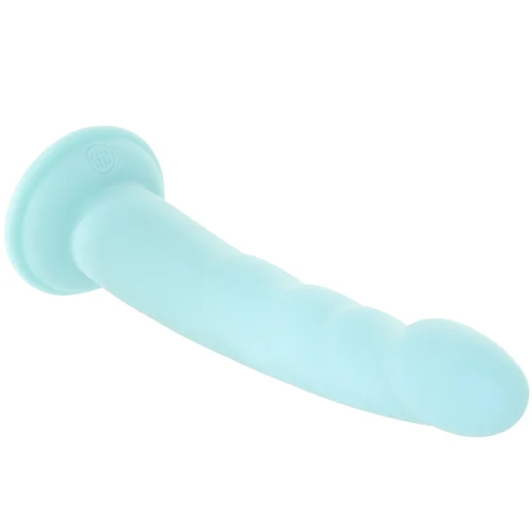Dillio Platinum Slim Seven Silicone 7" Suction Cup Dildo - Teal