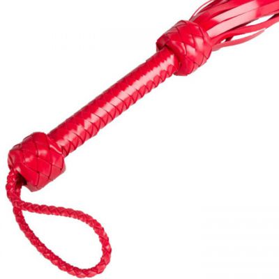 Bondara Luxe Red Silicone Braided Flogger 30 Inch