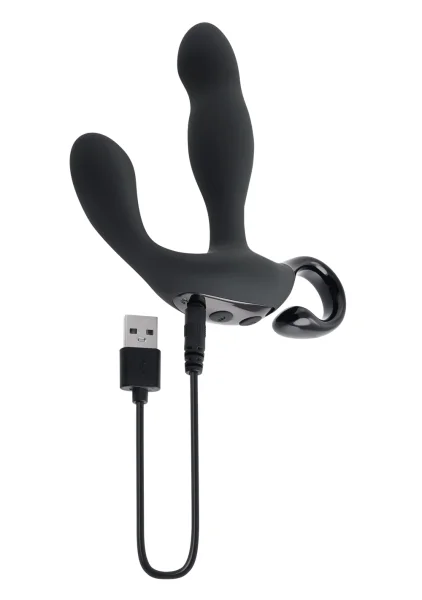 Playboy Pleasure Come Hither Silicone Rechargeable Vibrating Prostate Massager With Remote - Black