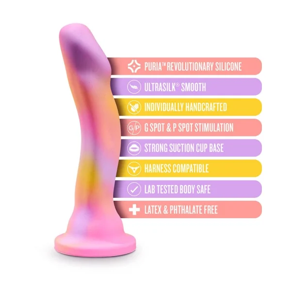 Avant Sun's Out Pink Silicone G-Spot Dildo With Suction Cup Base By Blush