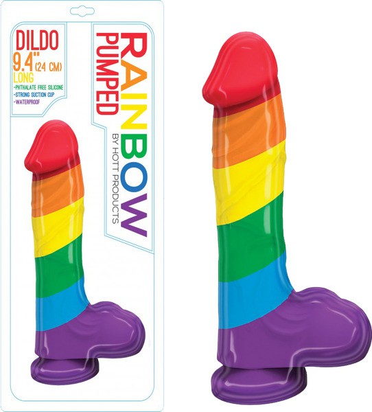 Rainbow Dildo - Pumped