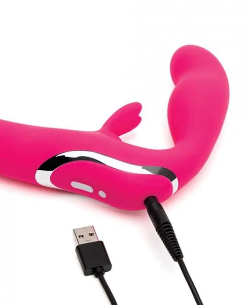 Happy Rabbit Strapless Strap On Vibrating Pink — image 8 of 8
