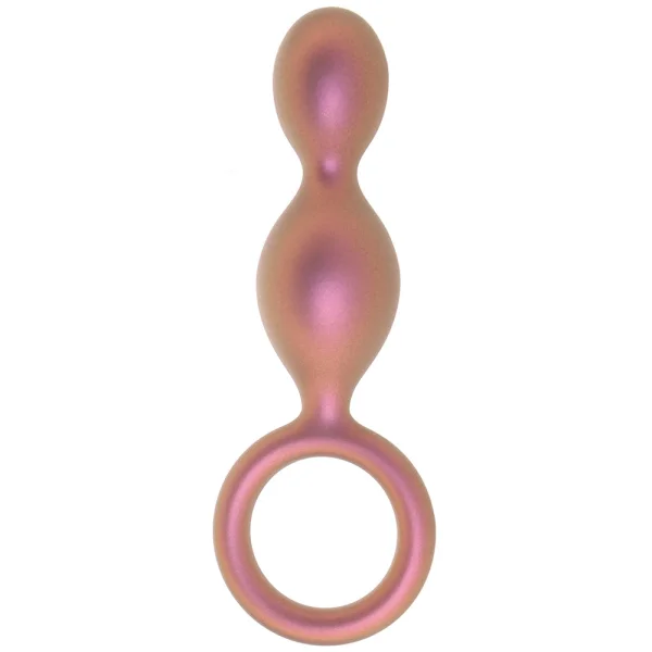 Anal Adventures Matrix Duo Loop Silicone Butt Plug By Blush - Copper