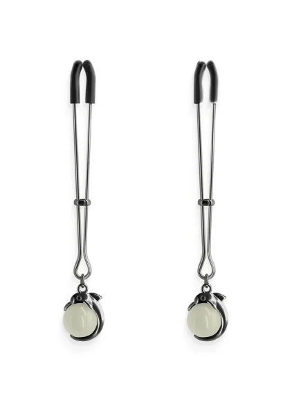 Bound Adjustable G1 Glow In The Dark Nipple Clamps by NS Novelties - Gunmetal