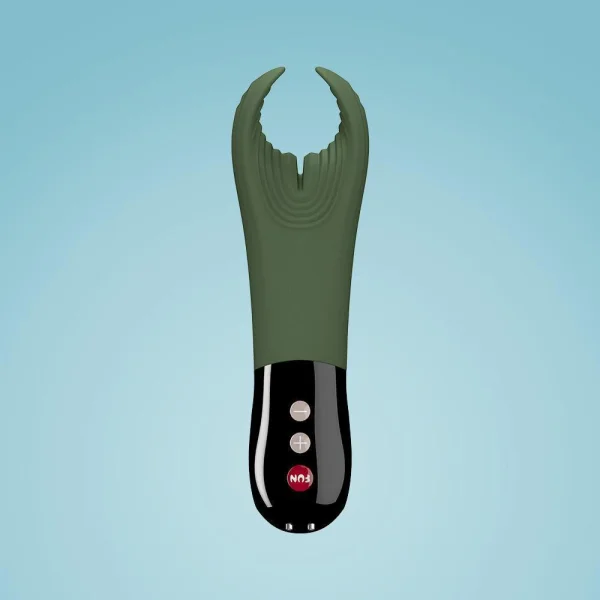 Fun Factory Manta Rechargeable Vibrating Male Stroker For Men - Moss Green