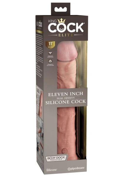 King Cock Elite 11 Inch Dual Density Cock Flesh Pink