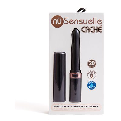 Sensuelle Cache 20 Func Rechargeable Covered Vibe BlacK