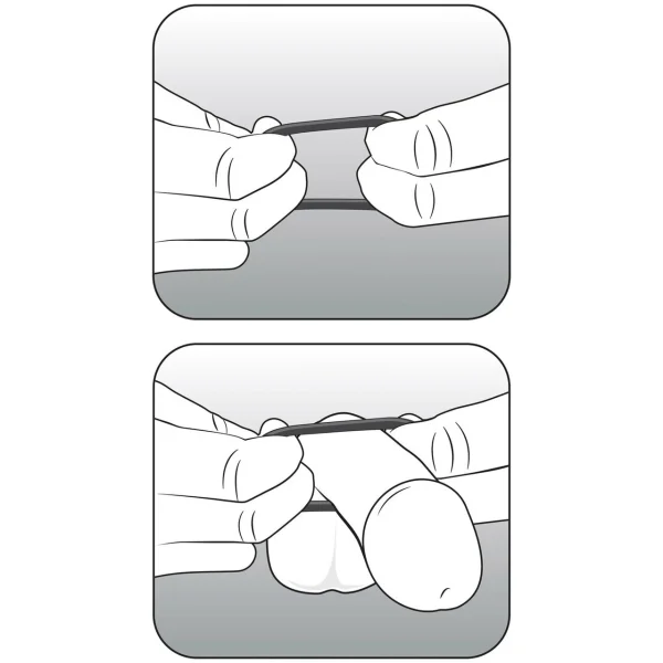 Performance VS2 Pure Premium Small Silicone Cock Rings By Blush Novelties - Black