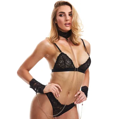 Secret Kisses Boudoir Collar Cuffs