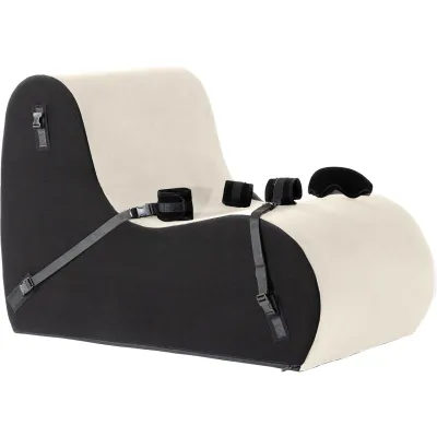 Liberator Beso Bondage Chair Valkyrie Edition With Microfiber Cuff Kit Champagne