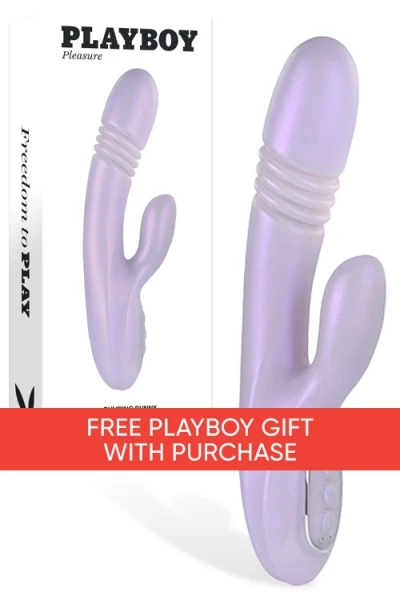 Playboy Bumping Bunny 9" Heated Thrusting Rabbit Vibrator