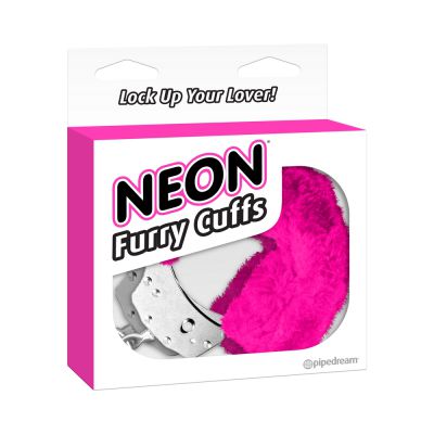 Neon Furry Cuffs Pink