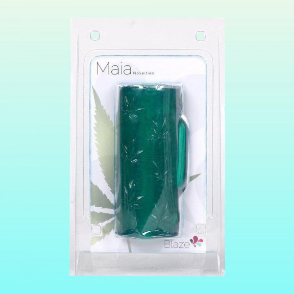 Green 'Blaze' Cannabis Male Masturbator with Rechargeable Bullet — image 4 of 11