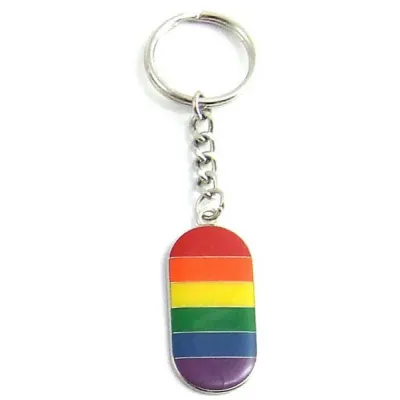 Gaysentials Enamel Key Chain Flag