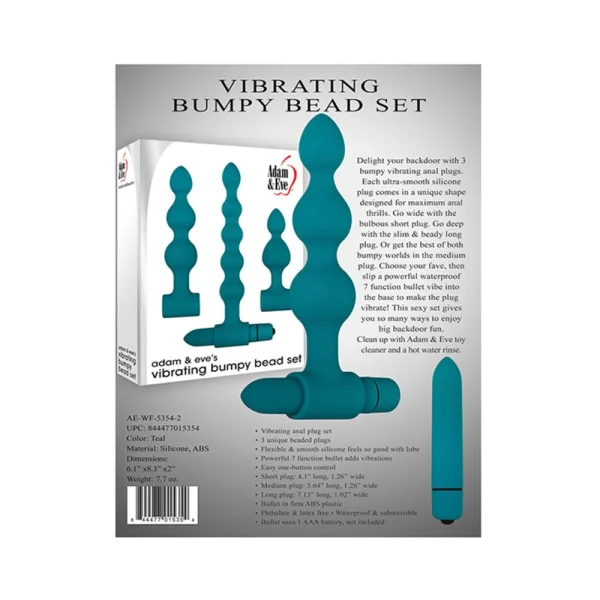 A&e Vibrating Bumpy Bead Set Teal