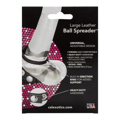 Large Leather Ball Spreader 8482 Penis Ring Sex Toy