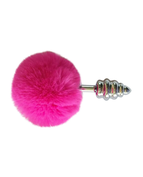 Ripple Metal Bunny Tail Butt Plug — image 4 of 13