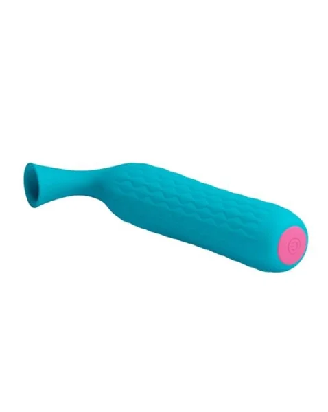 Quentin Sensual Pleasure Suction Vibrator - 5.7 Inch - Blue - 5.7 Inch