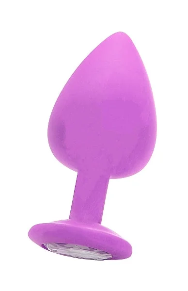 Extra Large Diamond Butt Plug - Purple