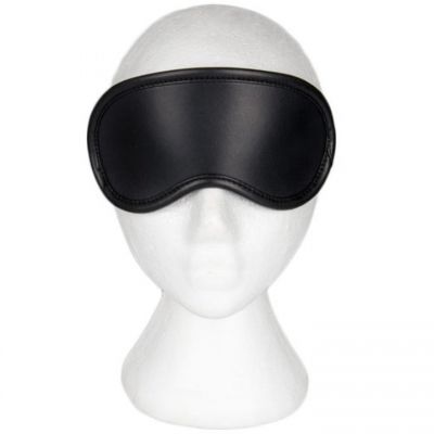 Bondara Black Faux Leather Blindfold