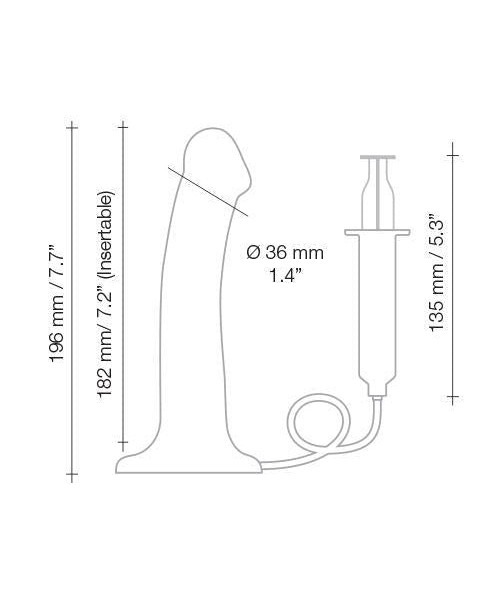 Soft-Silicone Squirting Cum Dildo by Strap-On-Me