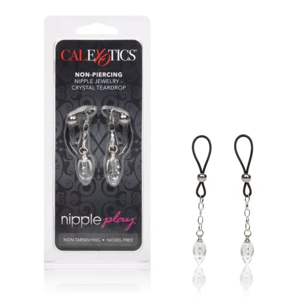 Nipple Play NonPiercing Nipple Jewellery Crystal Teardrop