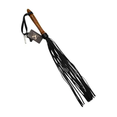 Bound X Nubuck Leather Flogger With Wooden Handle