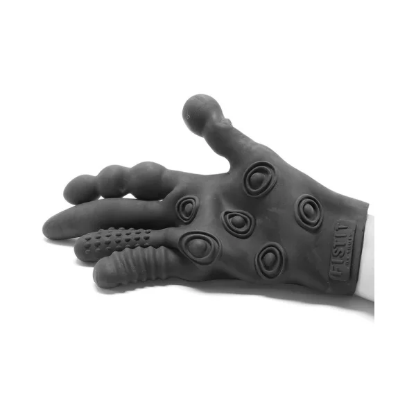 Fist It Silicone Stimulation Glove - Black — image 12 of 13