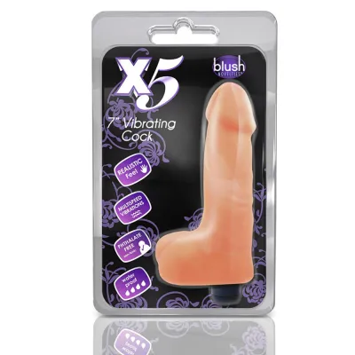 Blush X5 7in Vibrating Cock Natural