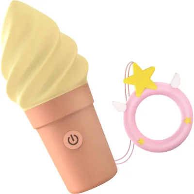 Cand Ice Vibrating Rechargeable Silicone Ice Cream Cone By Love To Love Vanilla