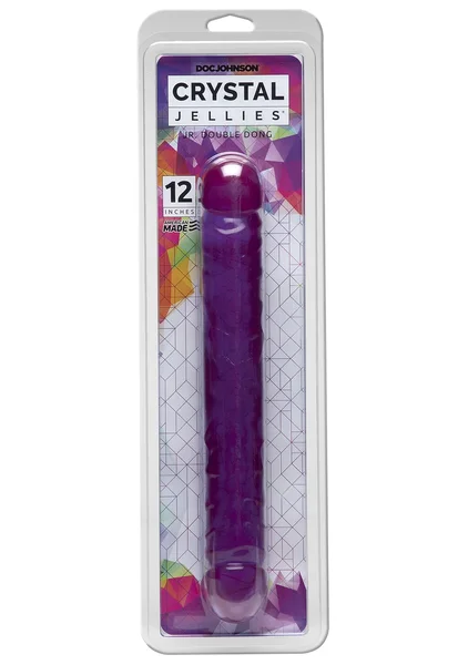 Crystal Jellies 12 Inch Jr. Double Dong (Purple) — image 9 of 14