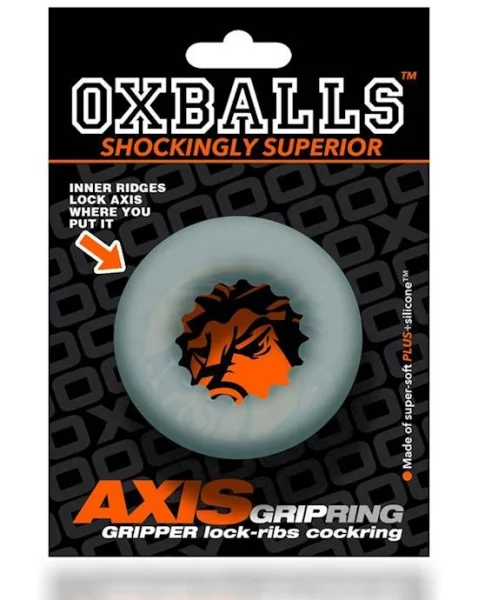 Axis - Rib Griphold Cockring - Clear Ice